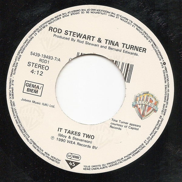 Rod Stewart - It Takes Two - Used Vinyl Record 7" image 3