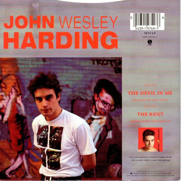 John Wesley Harding - Devil In Me - Used Vinyl Record 7" image 2