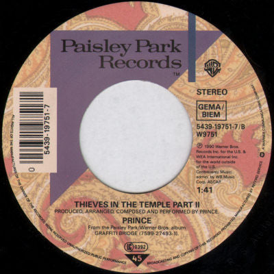 Prince - Thieves In The Temple - Used Vinyl Record 7" image 4