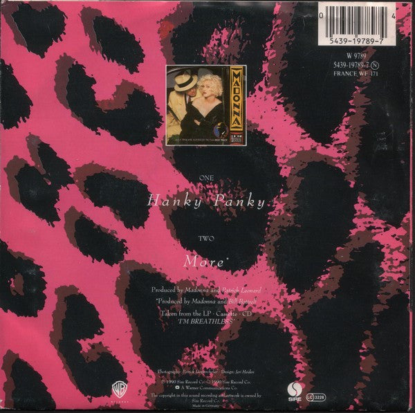 Madonna - Hanky Panky - Used Vinyl Record 7" image 2