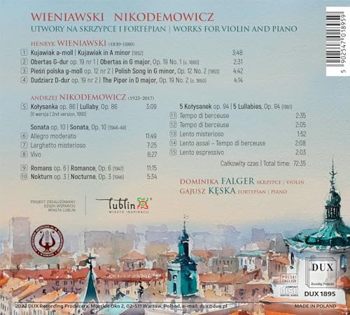Dominika Falger; Gajusz Keska - Wieniawski & Nikodemowicz: Works for Vio image 2