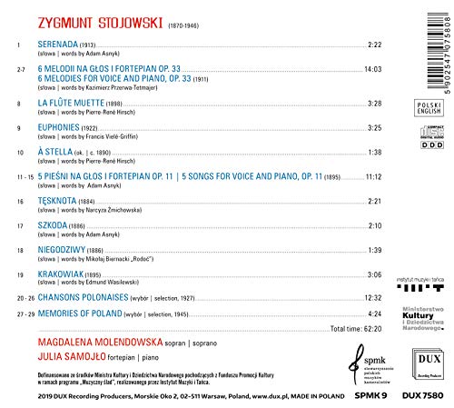 MAGDALENA MOLENDOWSK - STOJOWSKI SONGS - CD image 2