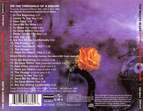 Moody Blues - On The Threshold Of A Dream - CD image 3