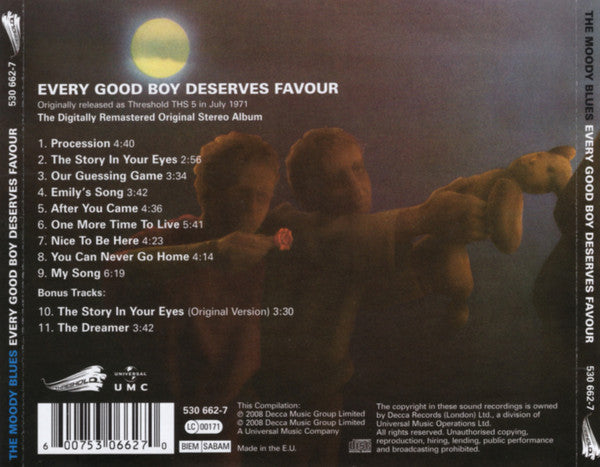 Moody Blues - Every Good Boy Deserves Favour - CD image 3