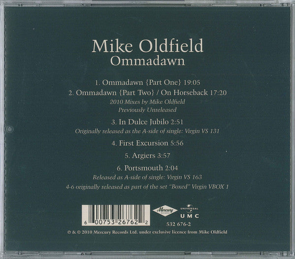 Mike Oldfield - Ommadawn - CD image 3