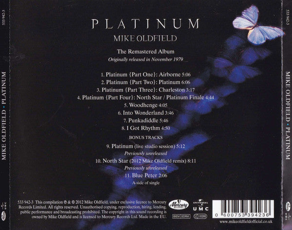 Mike Oldfield - Platinum - CD image 3