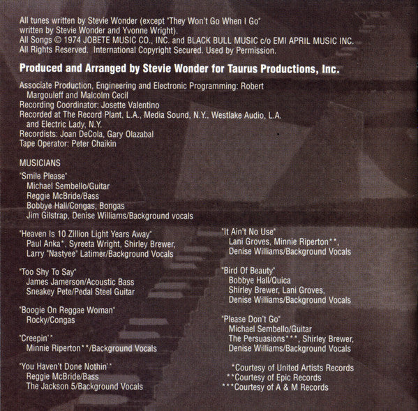 Stevie Wonder - Fulfillingness' First Finale - CD image 5
