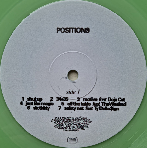 GRANDE - POSITIONS (COKE BOTTLE CLEAR VINYL) - Vinyl Record lp image 5