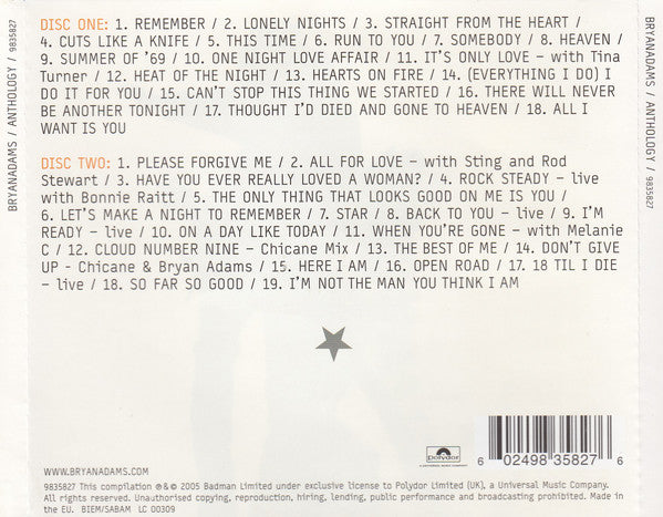 Bryan Adams - Anthology - CD image 5