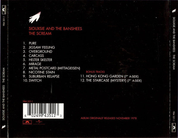Siouxsie & The Bansh - Scream - CD image 3