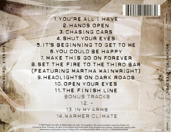 Snow Patrol - Eyes Open - Used CD image 5