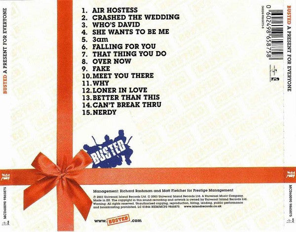 Busted - A Present For Everyone - Used CD image 3