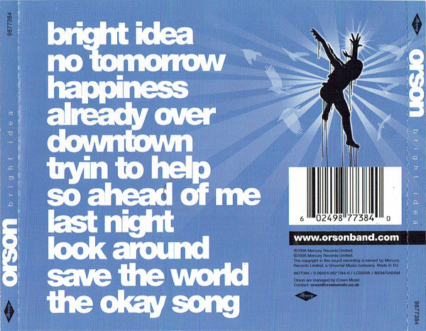 Orson - Bright Idea - Used CD image 8