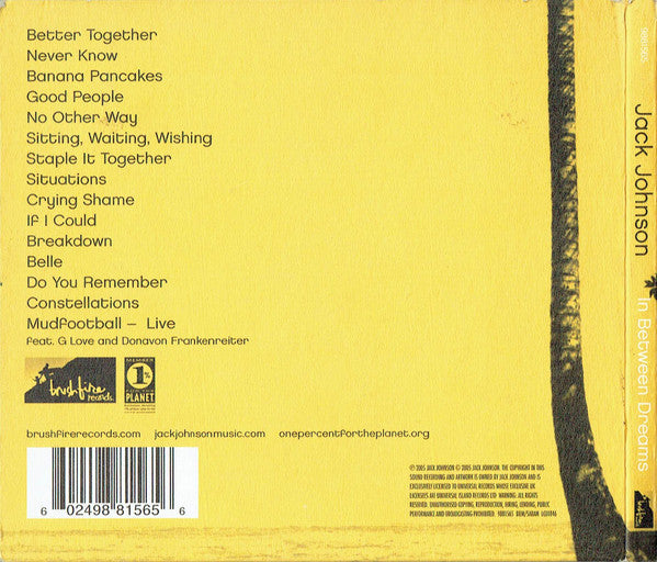 Jack Johnson - In Between Dreams - Used CD image 7