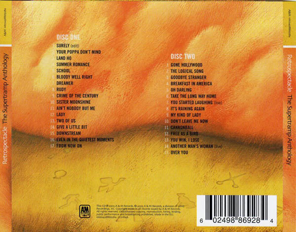 Supertramp - Retrospectacle (The  Anthology) - CD image 2