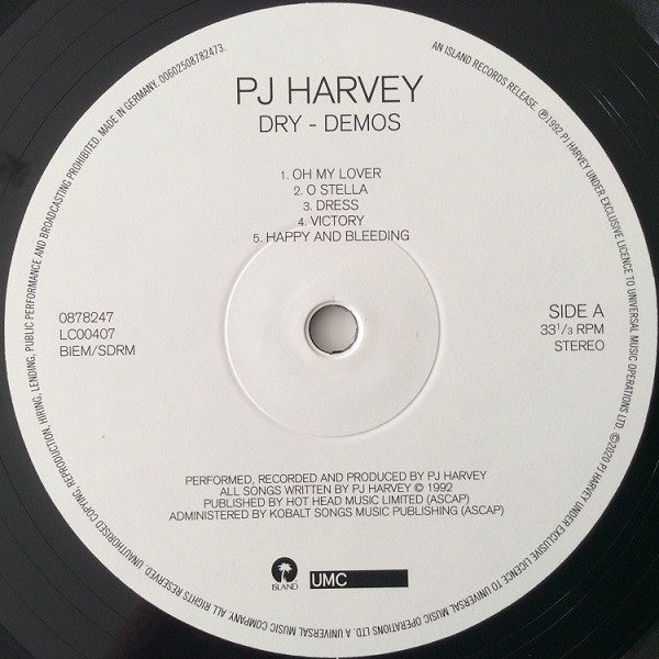 PJ Harvey - Dry ¿ Demos - Vinyl Record 12 INCH RECORD image 3
