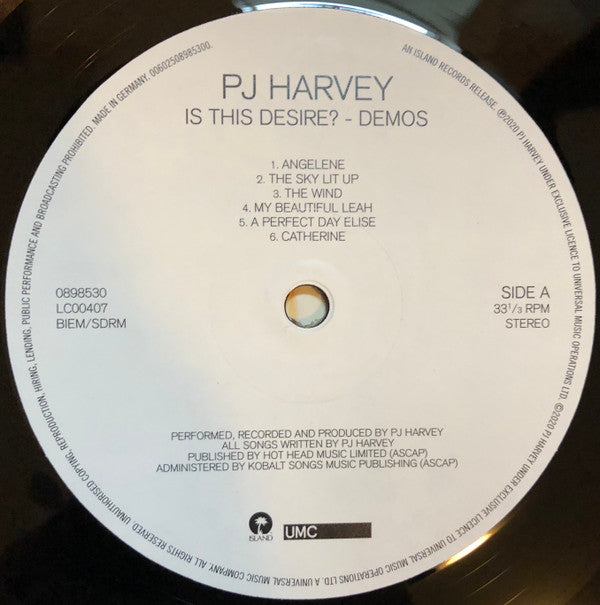PJ Harvey - Is This Desire? - Demos - Vinyl Record 12 INCH RECORD image 3