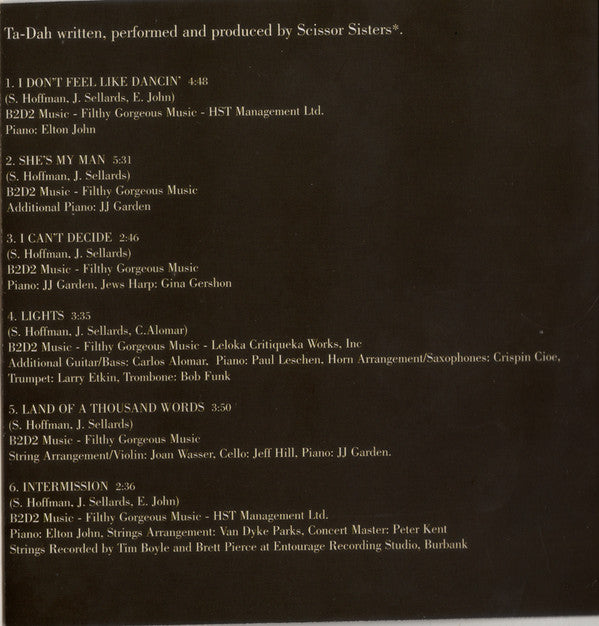 Scissor Sisters - Ta-Dah - Used CD image 5