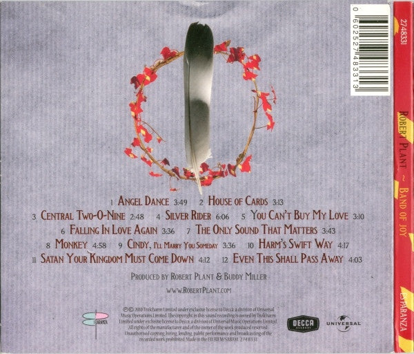 Robert Plant - Band Of Joy - Used CD image 2