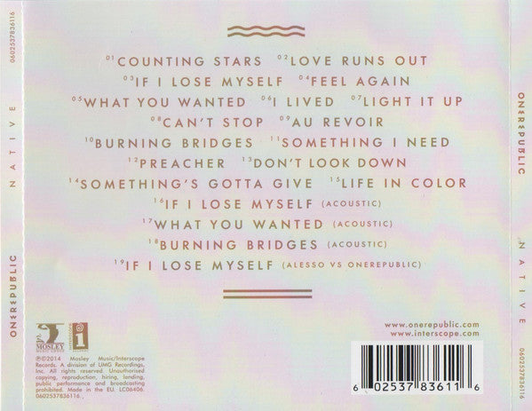 OneRepublic - Native - CD image 5