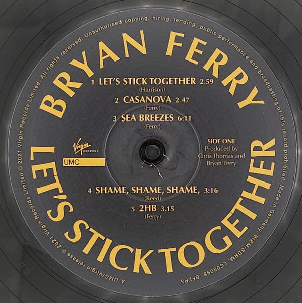 Bryan Ferry - Let¿s Stick Together - Vinyl Record 12 INCH RECORD image 3