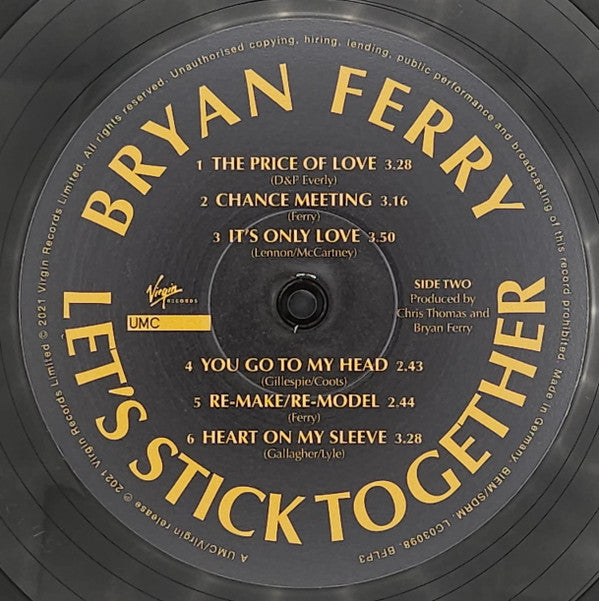 Bryan Ferry - Let¿s Stick Together - Vinyl Record 12 INCH RECORD image 4