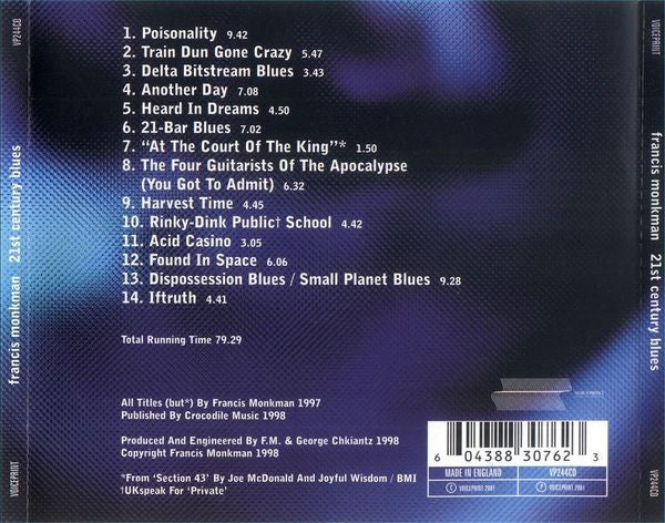 FRANCIS MONKMAN - 21ST CENTURY BLUES - CD image 2