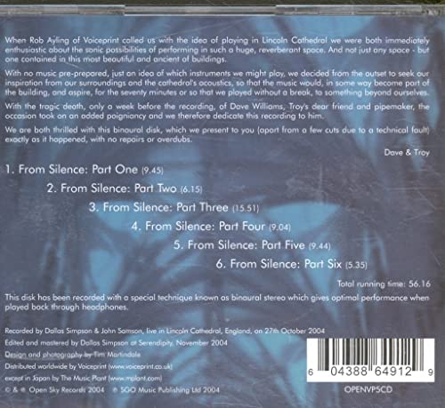 DAVE BAINBRIDGE/TROY - FROM SILENCE - CD image 2
