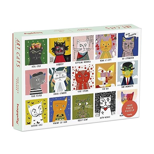 Art Cats by Nia Gould - 1,000 Piece Happily Puzzle - Non-book item image 1