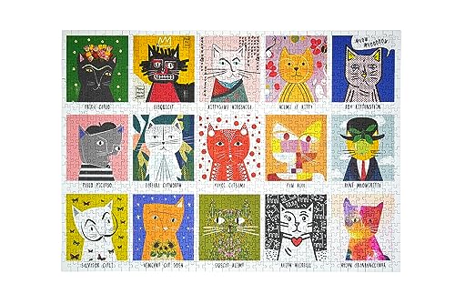 Art Cats by Nia Gould - 1,000 Piece Happily Puzzle - Non-book item image 2