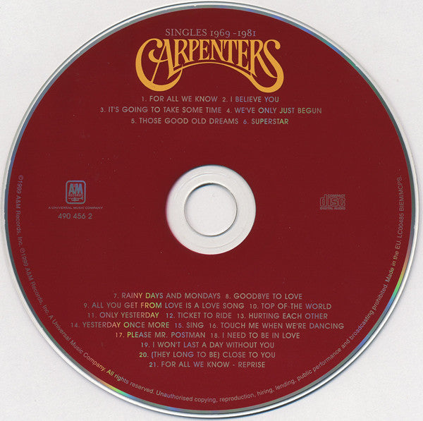 Carpenters - Singles 1969-1981 - CD image 3