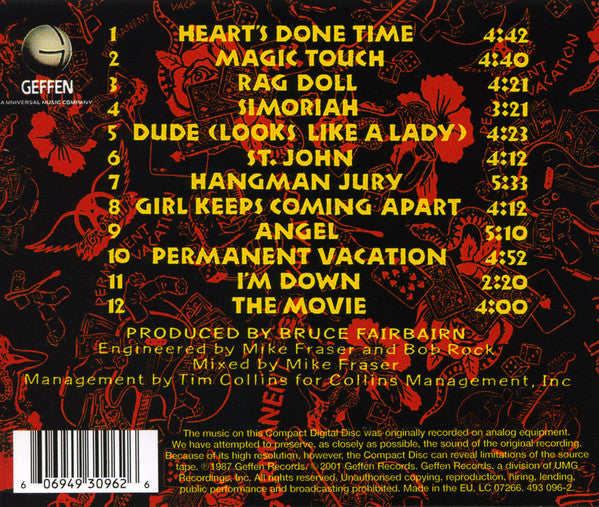 Aerosmith - Permanent Vacation - CD image 3