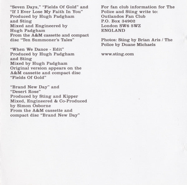 Sting - Very Best Of  & - Used CD image 11