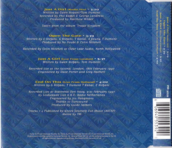 No Doubt - Just A Girl - Used CD image 2