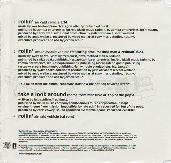 Limp Bizkit - Rollin' - Used CD image 2