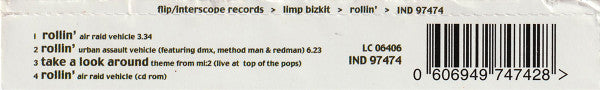Limp Bizkit - Rollin' - Used CD image 3