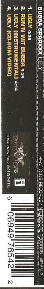Bubba Sparxxx - Ugly - Used CD image 2