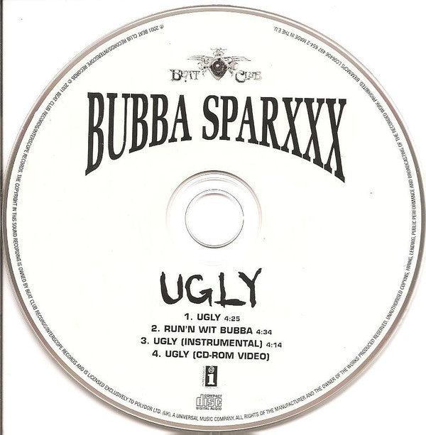Bubba Sparxxx - Ugly - Used CD image 4