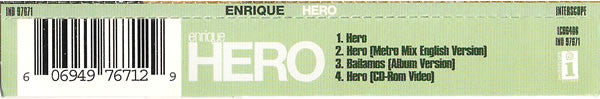 Enrique Iglesias - Hero - Used CD image 3