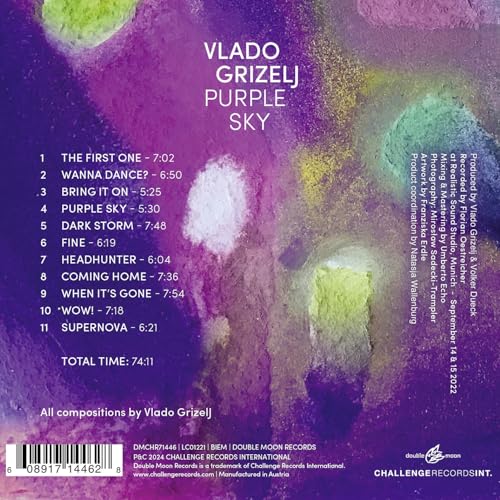 VLADO GRIZELJ - PURPLE SKY - CD image 2