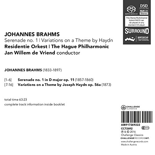 Johannes Brahms - : Serenade No. 1/Variations On a Theme By Haydn - CD image 2