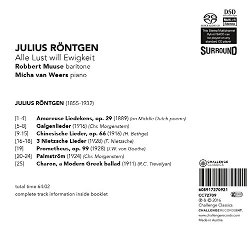 Robbert Muuse - Julius Röntgen: Alle Lust Will Ewigkeit - CD image 2