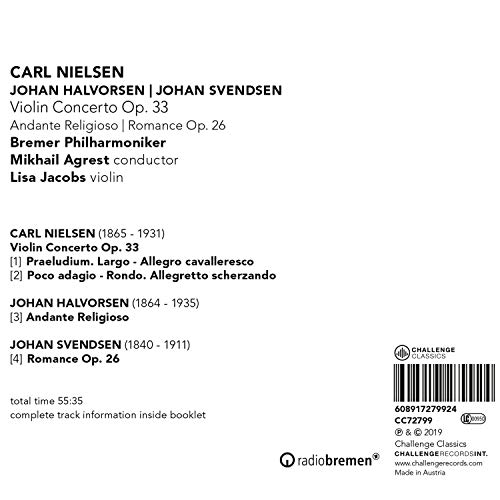 Carl Nielsen - : Violin Concerto Op. 33/Johan Halvorsen: Andante... - CD image 2