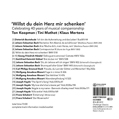 Klaus Mertens - Ton Koopman/Tini Mathot/: Willst Du Dein Herz Mir... - C image 2