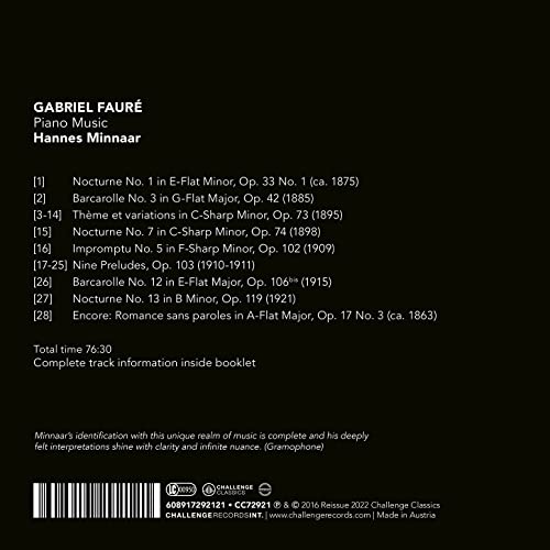 Gabriel Faure: Piano Music - CD image 2