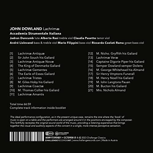 John Dowland: Lachrimae - CD image 2