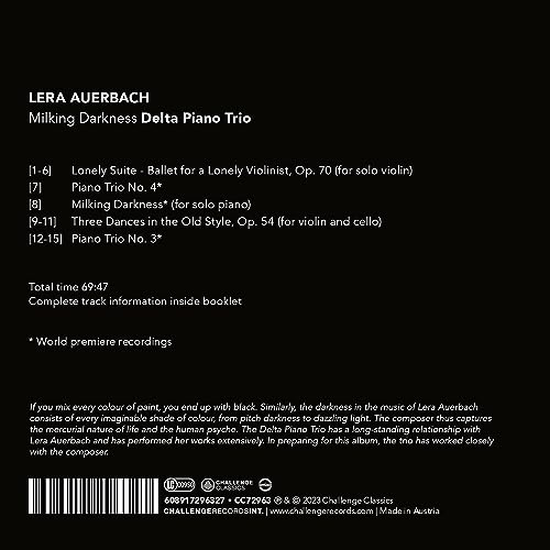 Delta Piano Trio - Milking Darkness - CD image 2