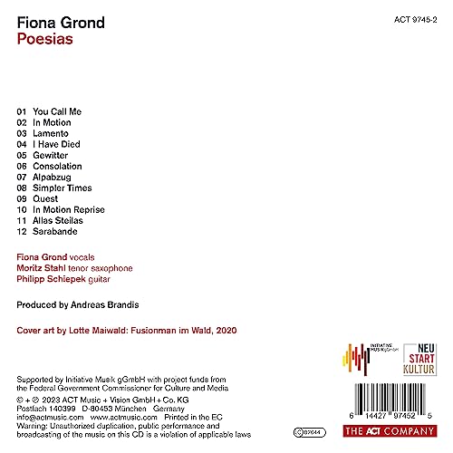 Fiona Grond - Poesias CD RELEASE DATE 15/09/23 (THIS CAN CHANGE!) - image 2