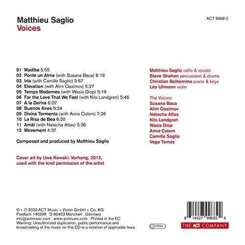 MATTHIEU SAGLIO - VOICES - CD ALBUM image 2