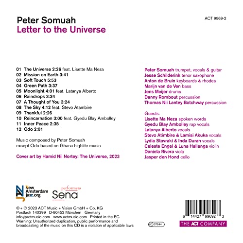 PETER SOMUAH - LETTER TO THE UNIVERSE - CD ALBUM image 2